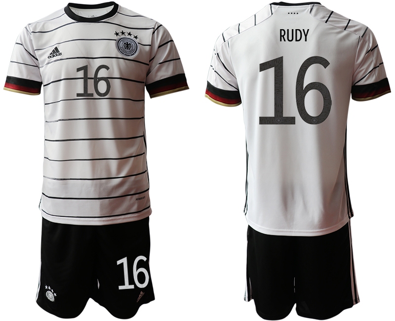 Men 2021 European Cup Germany home white #16 Soccer Jersey1->germany jersey->Soccer Country Jersey
